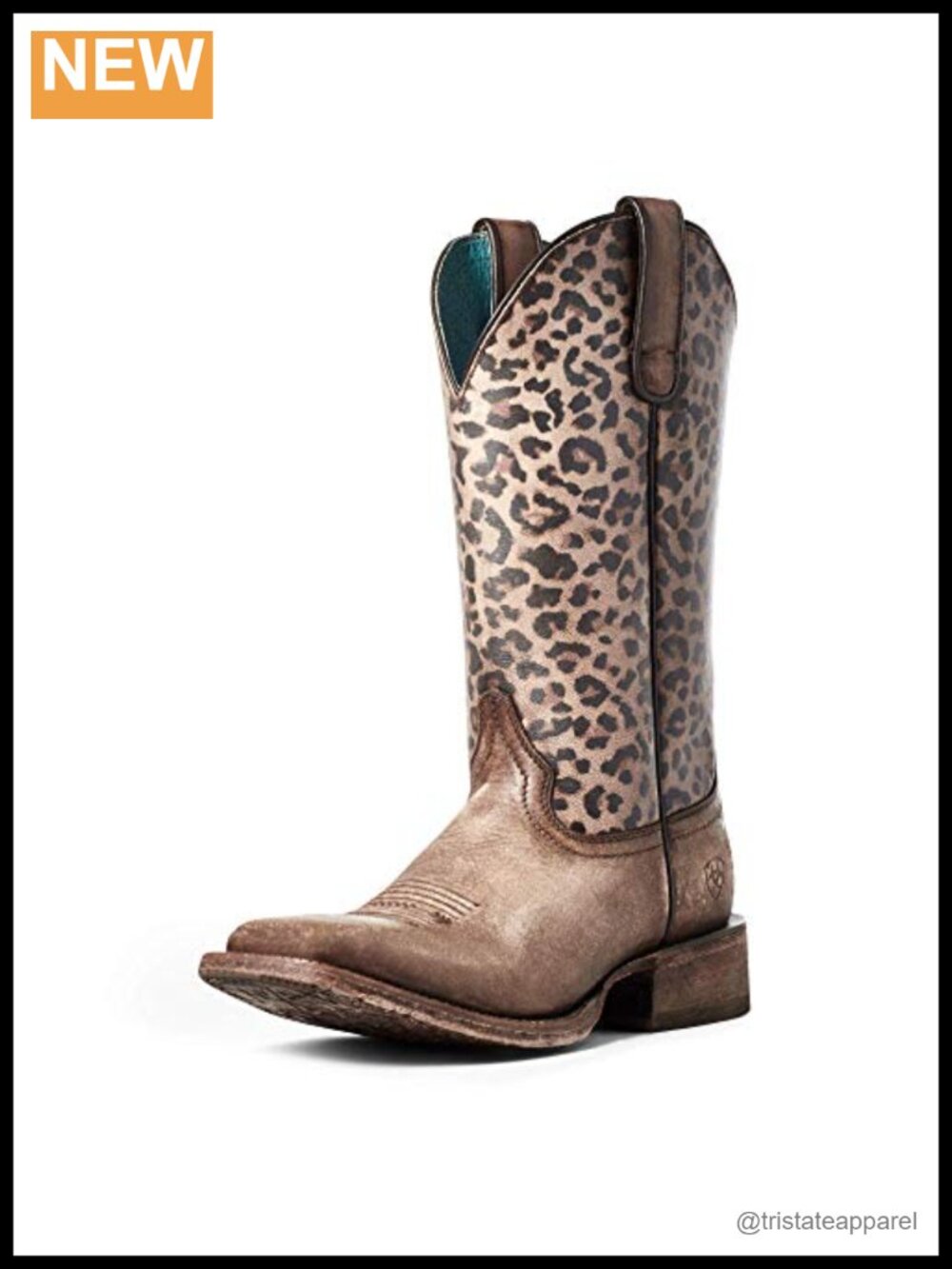 Square Toe Western Cowgirl Boots with Faux Leather Shaft